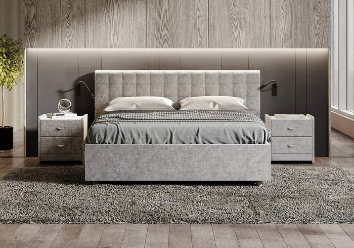 Кровать Siena 160х200 коричнево-бежевого цвета без основания и подъемного механизма - купить Кровати для спальни по цене 23000.0