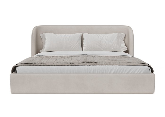 Кровать двуспальная Classic 200х200 молочного цвета с подъемным механизмом - купить Кровати для спальни по цене 119900.0