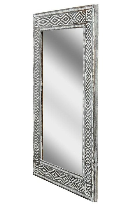 Настенное зеркало Aztec Walnut 52Х72 из массива сосны - купить Настенные зеркала по цене 14900.0