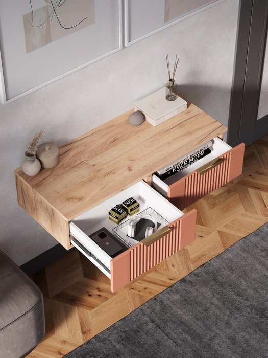 Подвесная тумба Ингрия Luxe 10 бежево-коричневого цвета - купить Прикроватные тумбы по цене 12660