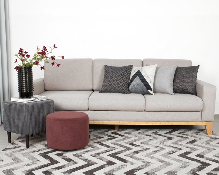 Декоративная подушка Zoom Rhombus Grafit - лучшие Декоративные подушки в INMYROOM