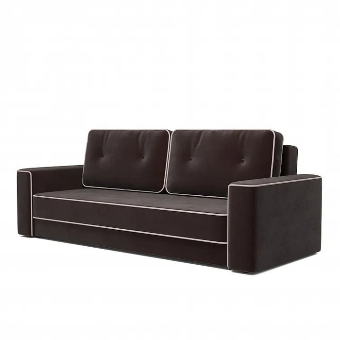 Диван-кровать Стаут темно-коричневого цвета - купить Прямые диваны по цене 74160.0