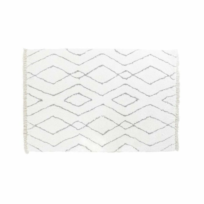 Ковер Белый Серый ромбы Scandi d 9,4 см 120 x 180 x 3 см