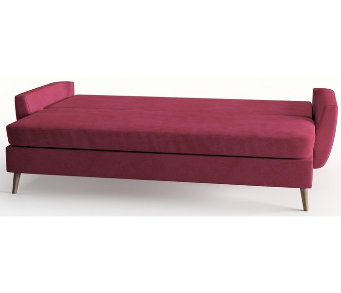 Диван-кровать Авиньон в обивке из велюра цвета фуксия - лучшие Прямые диваны в INMYROOM