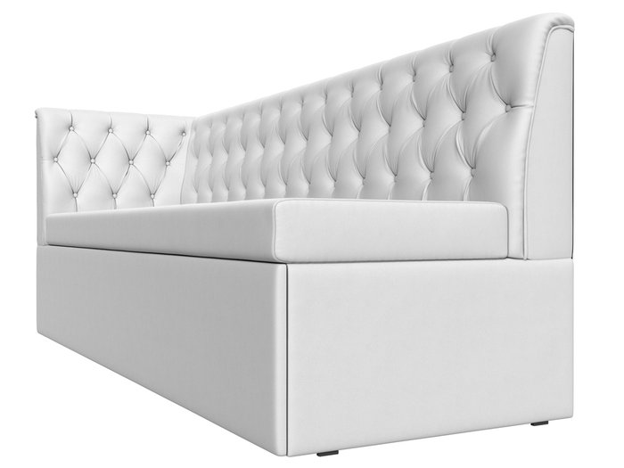 Диван-кровать Маркиз белого цвета (экокожа) с углом слева - лучшие Прямые диваны в INMYROOM