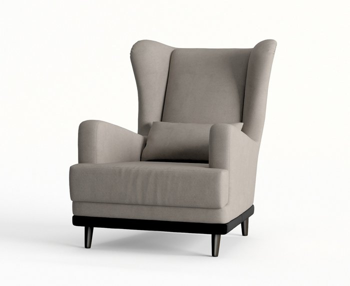 Кресло Грэмми в обивке из велюра светло-серого цвета