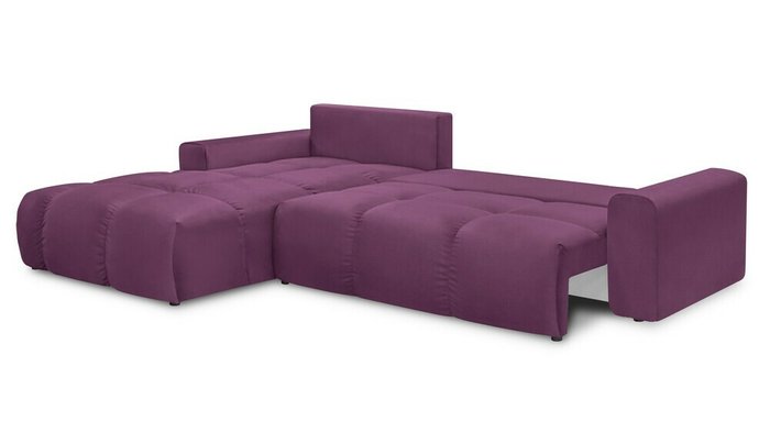 Угловой диван-кровать с оттоманкой Венто фиолетового цвета - лучшие Угловые диваны в INMYROOM