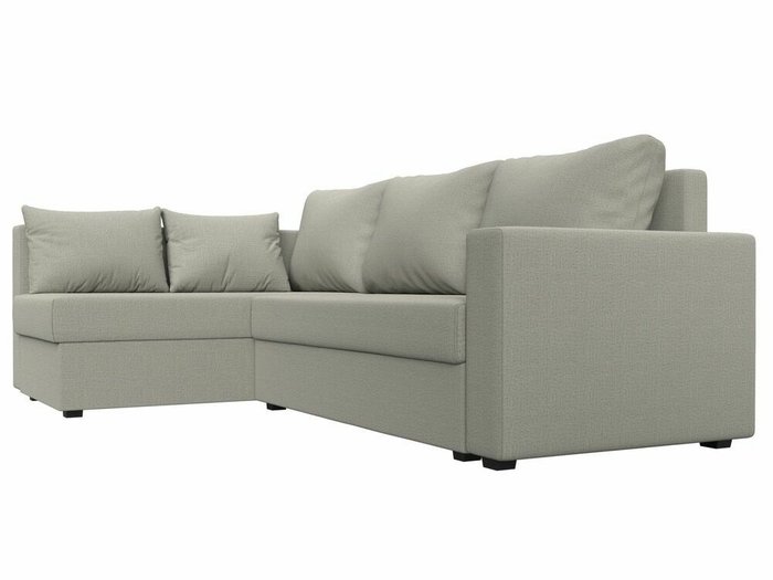 Угловой диван-кровать Мансберг бежевого цвета левый угол