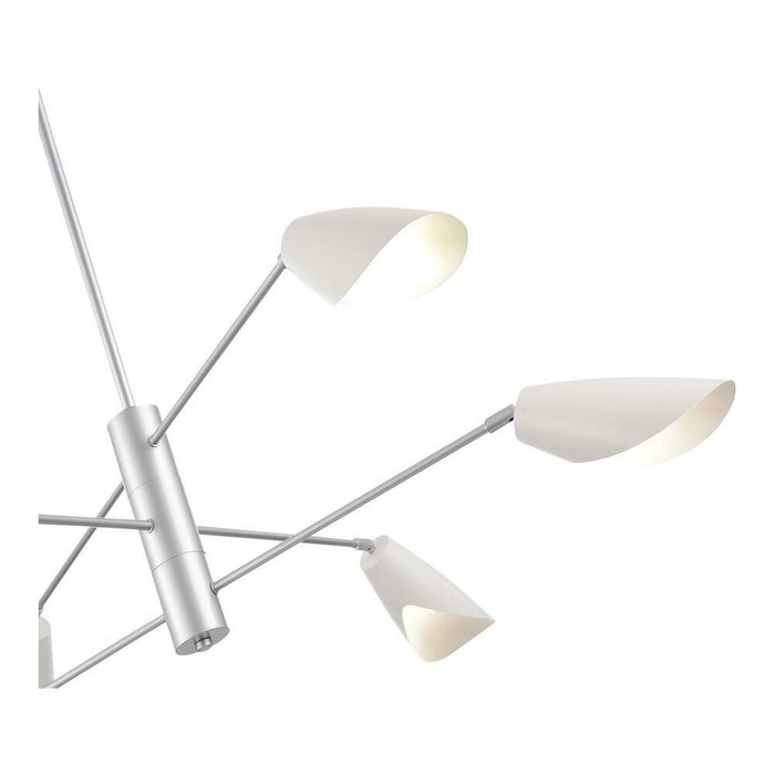 Светильник подвесной Серебристый/Белый, серебристый E14 6*60W ALTON - лучшие Подвесные люстры в INMYROOM