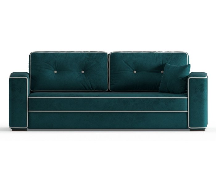 Диван-кровать Аваллон в обивке из велюра темно-синего цвета - купить Прямые диваны по цене 36790.0