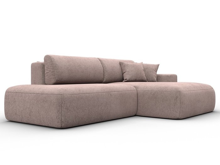 Угловой диван-кровать Лига 036 Модерн бежевого цвета правый - лучшие Угловые диваны в INMYROOM