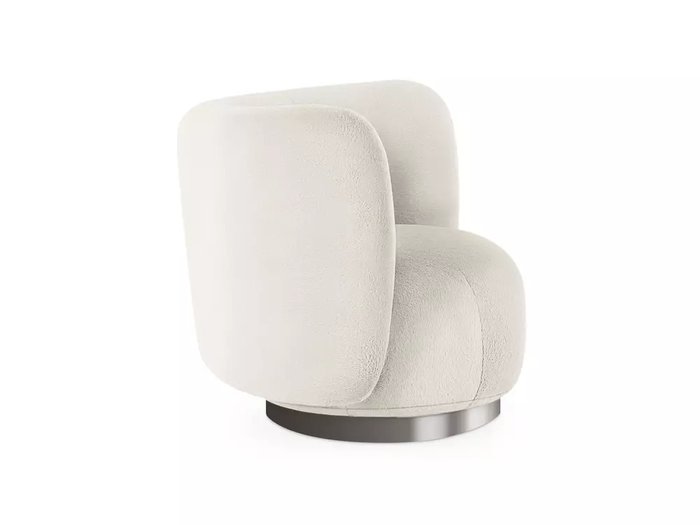 Кресло Lucca вращающееся белого цвета с серым основанием - лучшие Интерьерные кресла в INMYROOM