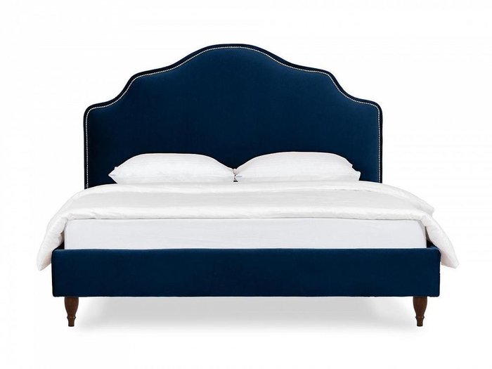 Кровать Queen II Victoria L 160х200 темно-синего цвета  - купить Кровати для спальни по цене 56810.0