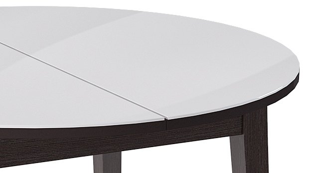 Стол раздвижной обеденный бело-коричневого цвета - лучшие Обеденные столы в INMYROOM
