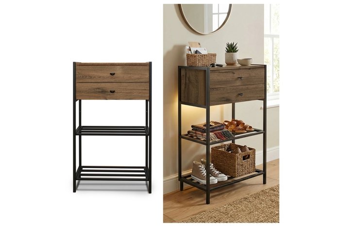 Обувница Велингтон ДП4-07 М5 бежево-коричневого цвета - купить Тумбы для обуви высокие по цене 14000 Обувница Велингтон ДП4-07 М5 бежево-коричневого цвета - купить Тумбы для обуви высокие по цене 14000