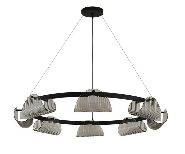 Люстра Каспи черный d95 h150 Led 8*6W (4000K)