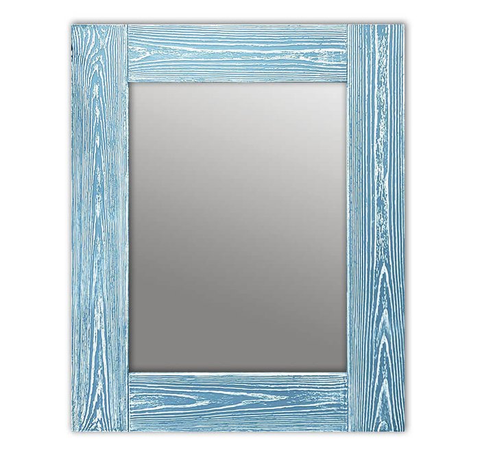 Настенное зеркало Шебби Шик 50х65 голубого цвета