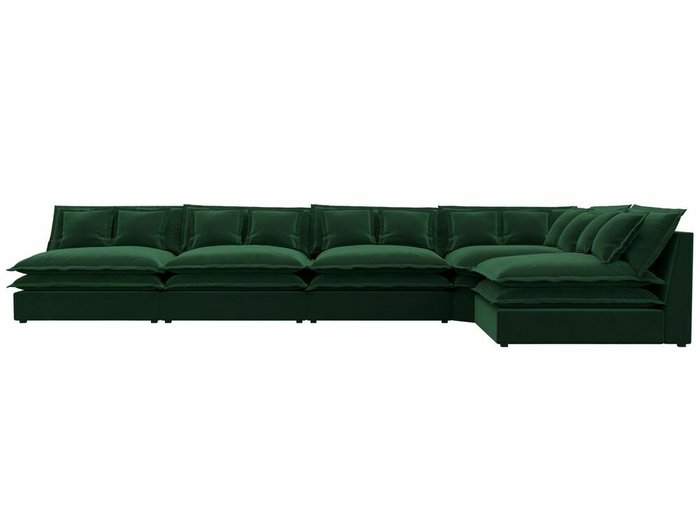 Угловой диван Лига 040 Лонг темно-зеленого цвета правый угол - купить Угловые диваны по цене 113999.0
