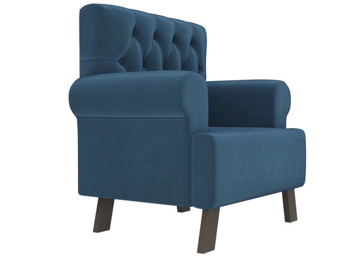 Кресло Хилтон темно-голубого цвета - лучшие Интерьерные кресла в INMYROOM