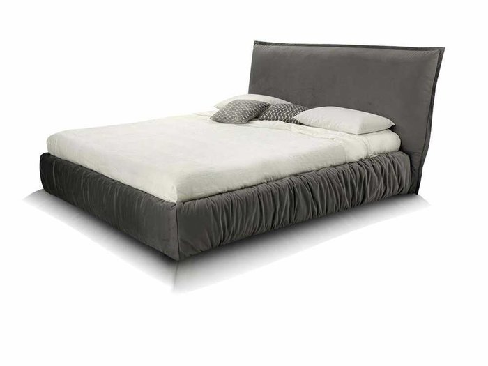 Кровать Now 160х200 серого цвета с ортопедической решеткой