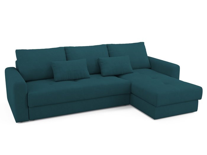 Угловой диван-кровать Ruiz сине-зеленого цвета - купить Угловые диваны по цене 90800.0