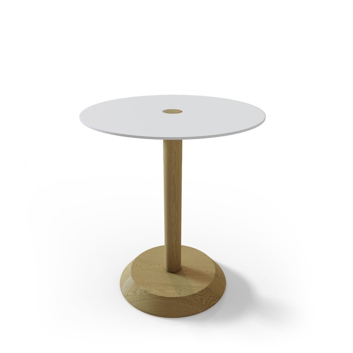 Прикроватная тумба/ столик Rondo с белой столешницей