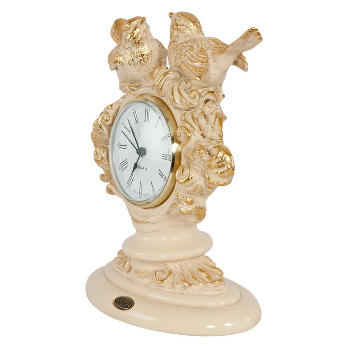 Часы настольные Нежность Айвори светло-бежевого цвета - купить Часы по цене 9532.0