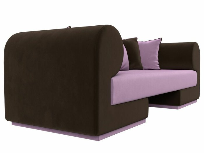 Прямой диван Кипр сиренево-коричневого цвета - лучшие Прямые диваны в INMYROOM