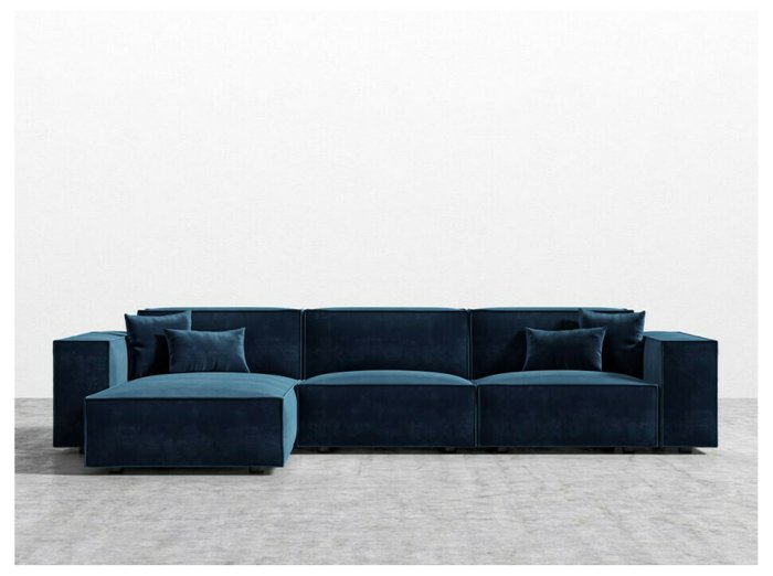 Угловой диван Quadrum темно-синего цвета - купить Угловые диваны по цене 254000.0