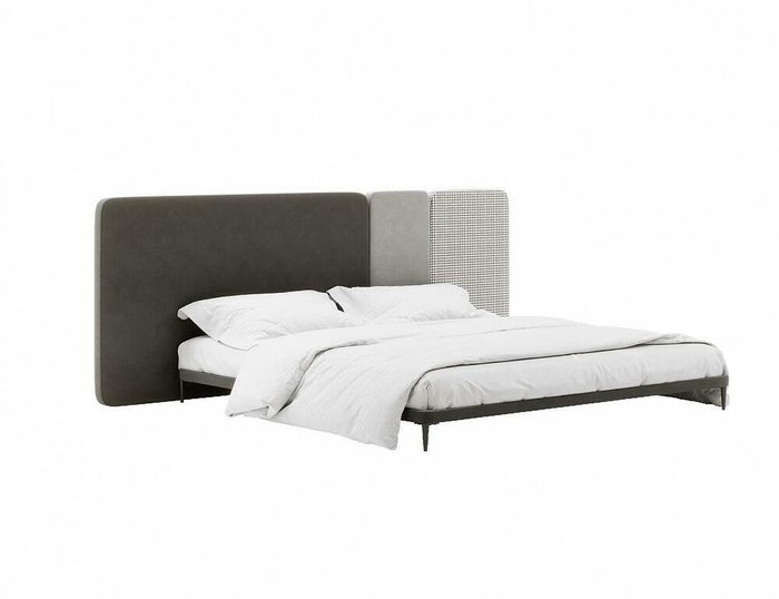 Кровать Licata 200х200 композиция 2 серого цвета