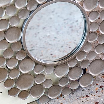 Настенное зеркало Портобелло цвета матового серебра - купить Настенные зеркала по цене 22000.0