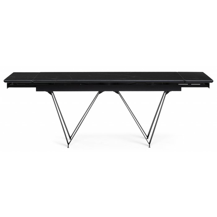 Раздвижной обеденный стол Марвин 160х90 черного цвета - лучшие Обеденные столы в INMYROOM