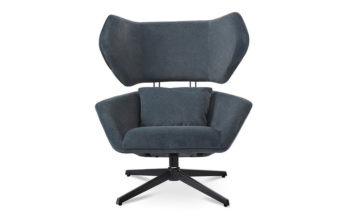Кресло с поворотным механизмом Boston цвета графит - лучшие Интерьерные кресла в INMYROOM