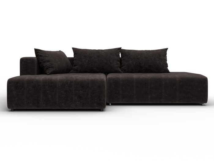 Угловой диван-кровать Лига-103 темно-коричневого цвета левый - купить Угловые диваны по цене 88990 Угловой диван-кровать Лига-103 темно-коричневого цвета левый - купить Угловые диваны по цене 88990