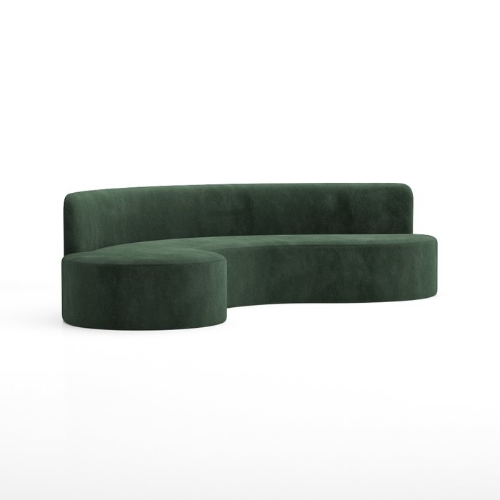 Диван Curve зеленого цвета - лучшие Прямые диваны в INMYROOM