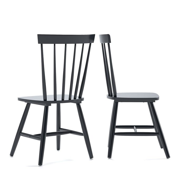Набор из двух стульев Jimi черного цвета - купить Обеденные стулья по цене 18618.0