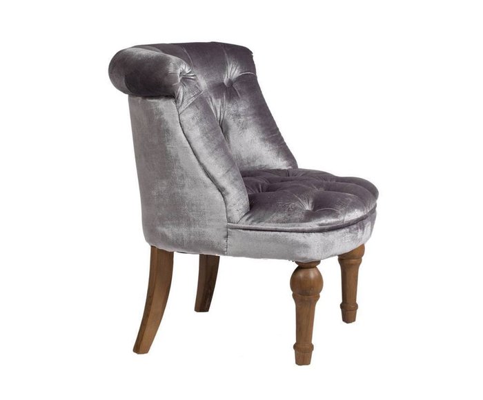 Кресло Sophie Tufted Slipper Chair серого цвета - купить Интерьерные кресла по цене 28000.0