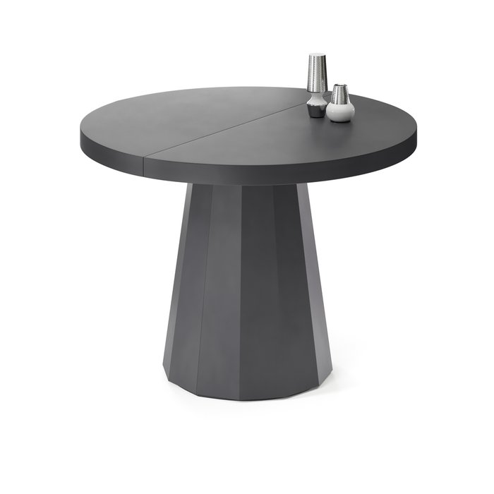 Обеденный стол раздвижной Хатиса L черного цвета - лучшие Обеденные столы в INMYROOM