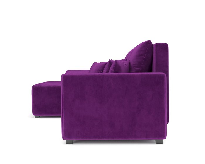 Угловой диван-кровать Каскад фиолетового цвета левый угол - лучшие Угловые диваны в INMYROOM