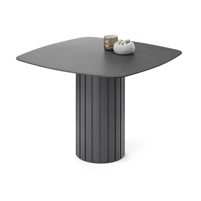 Обеденный стол квадратный Мелеф черного цвета - купить Обеденные столы по цене 74183.0