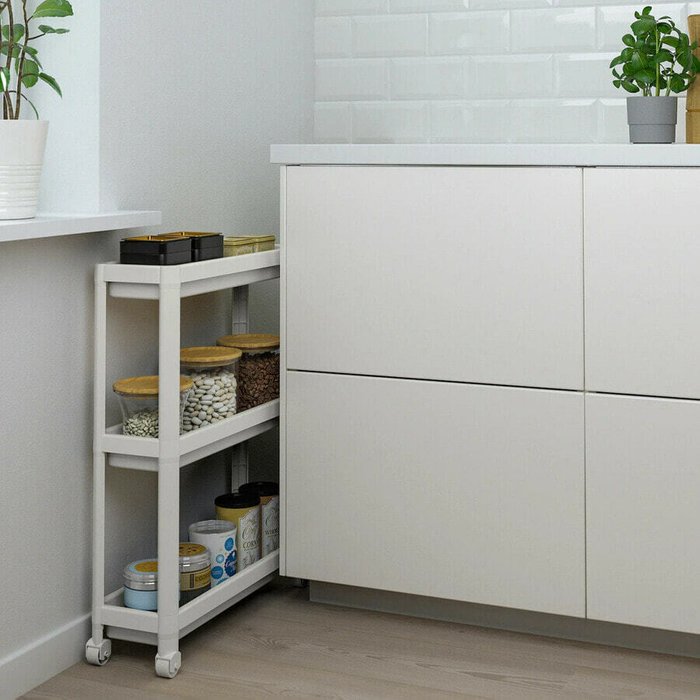 Тележка, белый, 54x18x71 см - купить Сервировочные столики по цене 4647.0