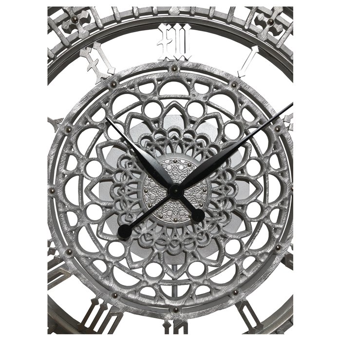 Настенные часы Tower серебряного цвета - лучшие Часы в INMYROOM