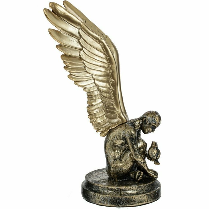 Фигурка декоративная Ангел коричневого цвета - лучшие Фигуры и статуэтки в INMYROOM