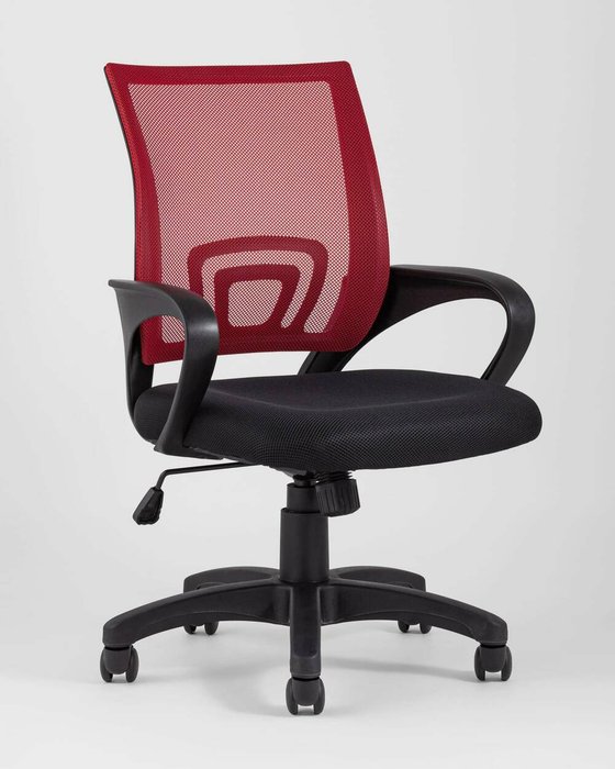 Кресло офисное Top Chairs Simple со спинкой красного цвета - купить Офисные кресла по цене 6980.0