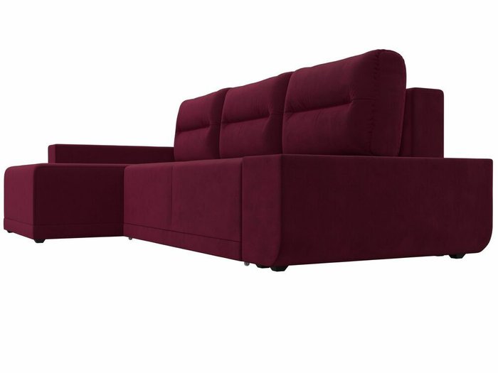Угловой диван-кровать Чикаго бордового цвета левый угол - лучшие Угловые диваны в INMYROOM