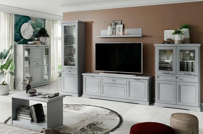 Тумба под ТВ Valencia серого цвета - лучшие Тумбы для ТВ в INMYROOM