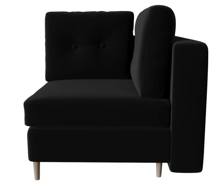 Модуль угловой сектор Белфаст черного цвета - лучшие Интерьерные кресла в INMYROOM