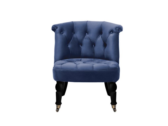 Кресло Visconte синего цвета на черных ножках - купить Интерьерные кресла по цене 19500.0