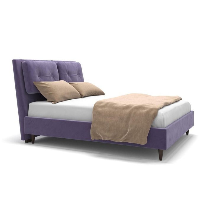 Кровать Freya на ножках фиолетовая 160х200 - купить Кровати для спальни по цене 64900.0