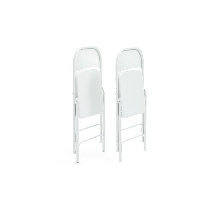 Комплект из двух стульев складных Peseta белого цвета - лучшие Обеденные стулья в INMYROOM